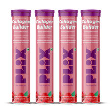 Plix Collagen Builder Bubbly Effervescent Tablets Vitamin C & E for Hydrated Skin & Anti-Aging