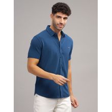 Parcel Yard Men's Airforce Self Design Shirt With Collar