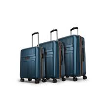 Aristocrat Atlas Teal Combination Lock Hard Trolley Bags (Set of 3) (S/M/L)