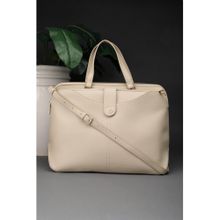 Allen Solly Women Beige Formal Messenger Bag With Detachable Strap & Pouch