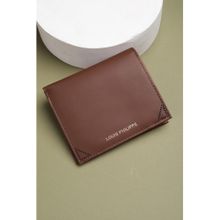 Louis Philippe Men Brown Solid Genuine Leather Wallet