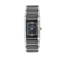 Xylys Black Dial Two Toned Steel & Ceramic Strap Watch
