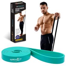MuscleXP Drfitness+ Resistance Loop Band For Men & Women, Physical Therapy, Blue 12-35 Kg
