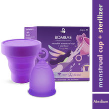 Bombae Reusable Menstrual Cup & Sterilizer Container| Medium Size