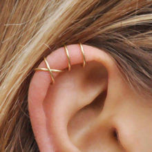 YouBella Jewellery U Shape Non Piercing Earrings Combo (Gold) (Ybear_32870), Medium