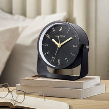 Nautica Black Modern Table Alarm Clock