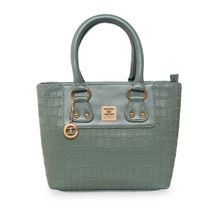 ESBEDA Olive Green Color Solid Pattern Croco Handbag For Women
