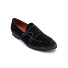 Heel & Buckle London Grey Solid Monk Casual Shoes