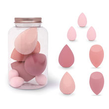 Feel Good Club Blender Besties - 7 Makeup Sponges In Jar - 4 Full Size & 3 Mini Puffs For Foundation