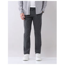 AD By Arvind Charcoal Modern Slim Fit Chinos