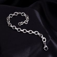 Yellow Chimes Silver Tone Stainless Steel Chain Bracelet for Men