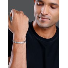 GIVA Men 925 Silver Stone Studded Majestic Verge Bracelet