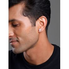 GIVA Men 925 Silver Classy Zirconia Stud Earring