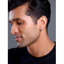 GIVA Men 925 Oxidised Silver Huggee Hoop Earring