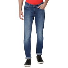 Spykar Mens Cotton Stretch Mid Blue Skinny Fit Jeans