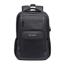 Fur Jaden Black 15.6 inch Laptop Backpack with USB Charging Port
