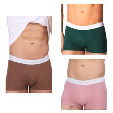 Elmiro Mens Intimo-tech Antimicrobial Micro Modal Dynamic Trunk (Pack of 3)