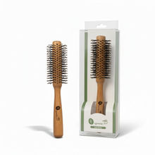 Organic B Wooden Hair Roller Brush Nylon Droplet Bristles