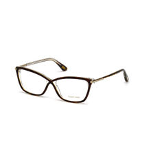 Tom Ford Eyewear Cat Eye Brown Eyeglass Frames (FT5375 53 056) (53)