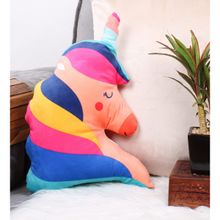 STITCHNEST Rainbow Unicorn Shaped Cushion for Home Decor (More Size)