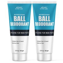 Azani Active Care Anti-chafing Mens Ball Deodorant - Odor, Sweat, Itch, Redness - Pack Of 2