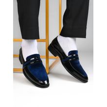 Alberto Torresi Wedding Blue Patent Suede Loafers