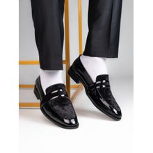 Alberto Torresi Wedding Black Patent Suede Loafers