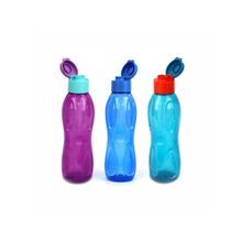 Signoraware Aqua Plastic Water Bottle Set, 1 Litre, Set Of 4, Multicolour