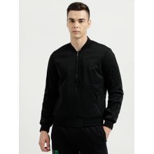 United Colors of Benetton Mens Regular Fit Collar Scuba Knitted Bomber Jacket