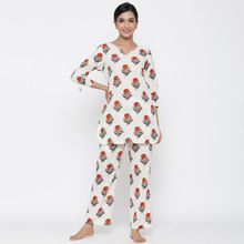 Jaipur Kurti White Floral Night Suit (Set of 2)
