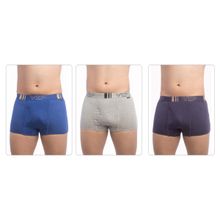 VIP Mens Cotton Brando Plain Trunks, Colors & Prints May Vary (Pack of 3)