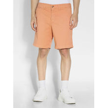 American Eagle Men Orange Flex 9 Inches Lived-In Khaki Short