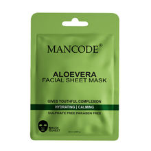 ManCode Aloevera Facial Sheet Mask For Hydrating & Calming The Skin With Korean Formula