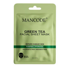 ManCode Green Tea Facial Sheet Mask For Purifies & Hydrating The Skin With Korean Formula