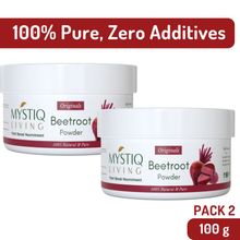 Mystiq Living Organic Beetroot Powder Pure & Natural For Face, Hair & Lip Balm - Pack of 2
