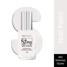 Swiss Beauty Slay Nail Color With Ultra Shine Formulation - 602 Shimmer Oyster