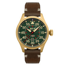 AVI-8 Hawker Hurricane Automatic Green Round Dial Mens Watch - AV-4097-04