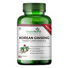 Simply Herbal Korean Ginseng 1000mg Vegetarian Capsules