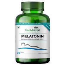 Simply Herbal Melatonin For Healthy Sleep Cycle - 90 Vegetarian Tablets