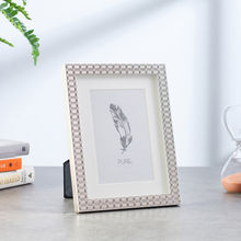 Pure Home + Living Silver Plated Geometric Pattern Metal Photo Frame - Small