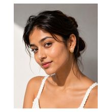 Niska Pearl Pink Gold Electroplated Anti Tarnish Earrings