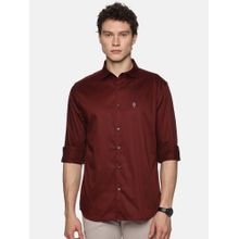 MELVIN JONES Maroon Luxurious Maroon Casual Shirt