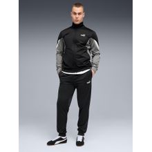 Puma Black Colorblock Regular Jacket and Joggers