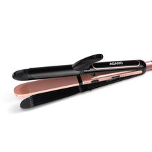 AGARO HS1119 3-in-1 Hair Styler, Straightener, Curler, Keratin Ceramic Plates, Black & Rose Gold