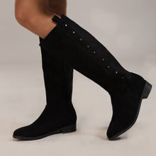 Twenty Dresses By Nykaa Fashion Black Studs And Shine Boots