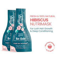 Nat Habit Hibiscus Hair Mask with Argan Oil and Peanut Protein for Hair Growth, Shine & Smoothening