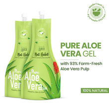 Nat Habit Fresh Pure Aloe Vera Gel for Healthy Skin & Hair, Oil Free Moisturizer and Dandruff Rescue
