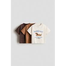 H&M Boys Multi-Color 3-Pack Cotton T-Shirts