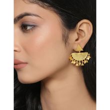 Mitali Jain Aster Chandbali Gold Contemporary Earrings