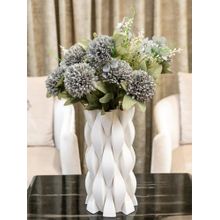 Aarvi Decor Gray Chrysanthemums Silk Bunch Single Stem Flower